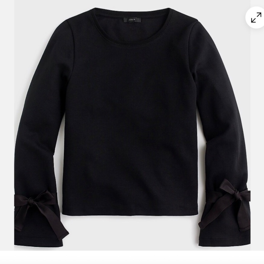 NWT J. Crew Tie Sleeve Sweatshirt XXS
